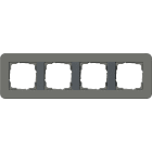 GIRA - GGI0214423 PLACCA 4-M GIRA E3 GRIGIO SC./ANTRAC.