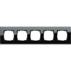 GIRA - GGI021505 PLACCA 5-M GIRA ESPRIT VETRO NERO