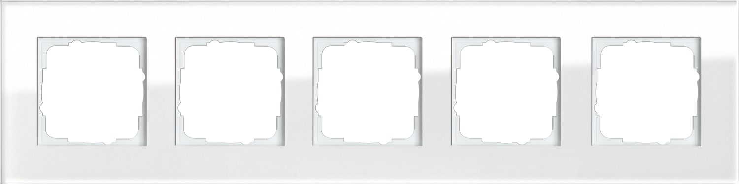 GIRA - GGI021512 PLACCA 5-M GIRA ESPRIT VETRO BIANCO