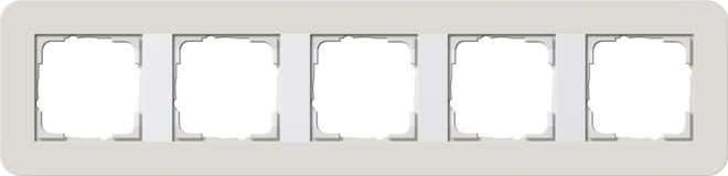 GIRA - GIR0215411 PLACCA 5-M GIRA E3 GRIGIO CH./BNC PURO