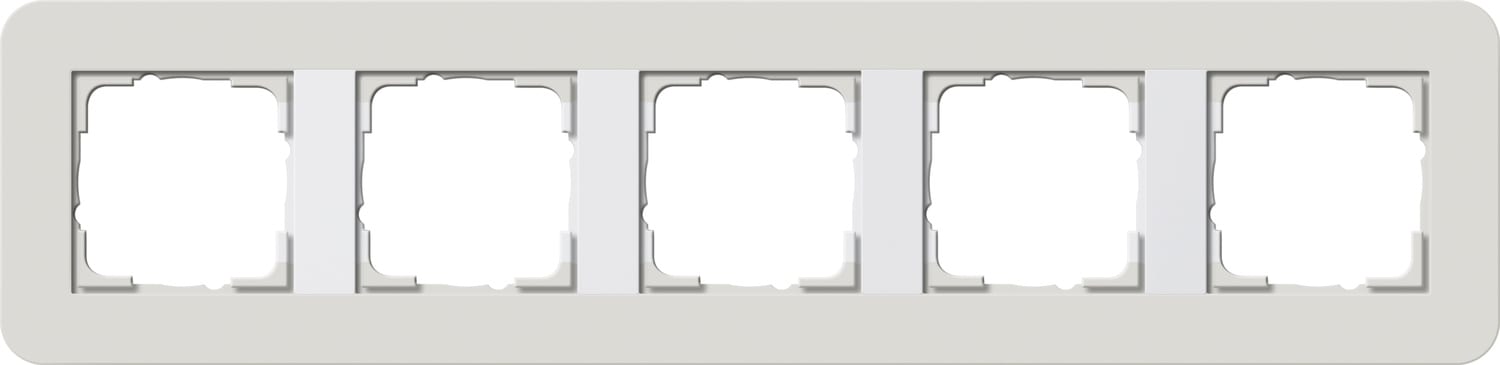 GIRA - GGI0215411 PLACCA 5-M GIRA E3 GRIGIO CH./BNC PURO