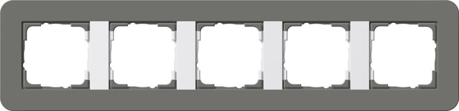 GIRA - GIR0215413 MASCH. COPERTURA 5X GIRA E3 GRIGIO SC./B