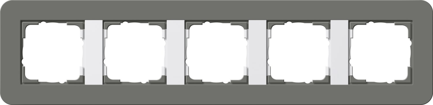 GIRA - GGI0215413 PLACCA 5-M GIRA E3 GRIGIO SC./BNC PURO
