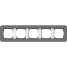 GIRA - GGI0215413 PLACCA 5-M GIRA E3 GRIGIO SC./BNC PURO