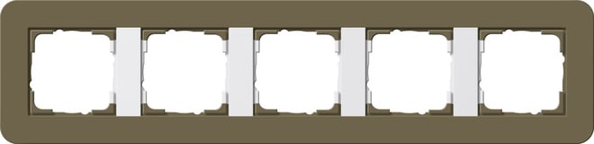 GIRA - GIR0215416 PLACCA 5-M GIRA E3 OMBRA/BNC PURO