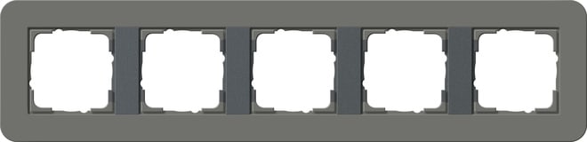 GIRA - GIR0215423 PLACCA 5-M GIRA E3 GRIGIO SC./ANTRAC.