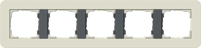 GIRA - GIR0215427 PLACCA 5-M GIRA E3 SABBIA/ANTRAC.