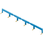 FINDER SPA - FIN02226 PETTINE 6 POLI PER TIPI 22.34 BLU