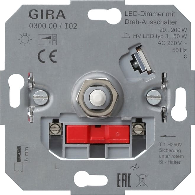GIRA - GIR030000 MOD.DIMM. LED 20-200 W INT.MAN. MODULO