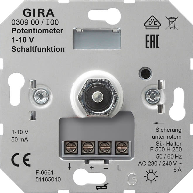 GIRA - GIR030900 POTENZIOMETRO 1 - 10 V FUNZIONE INTERR.