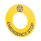 NEW ELFIN SRL - NEW030D23 TARGHETTA GIALLA D60 STOP