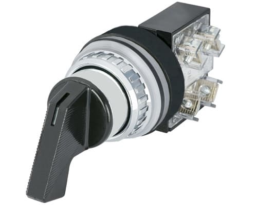 NEW ELFIN SRL - NEW030SLNBF1 SELETTORE LEVA NERO NO+NC