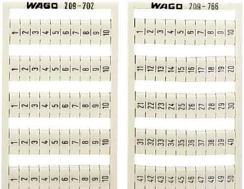 WAGO ITALIA SRL - WAG209-702 SCHEDA WSB MARCATO 1-10 (10X) VERTIC BIA