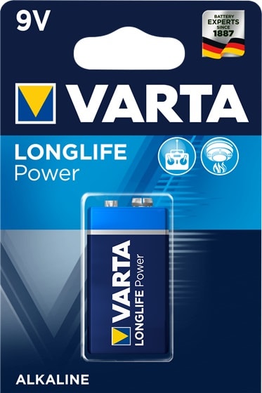 VARTA CONSUMER BATT - VAT04922121411 9V (9 VOLT) LONGLIFE POWER X1