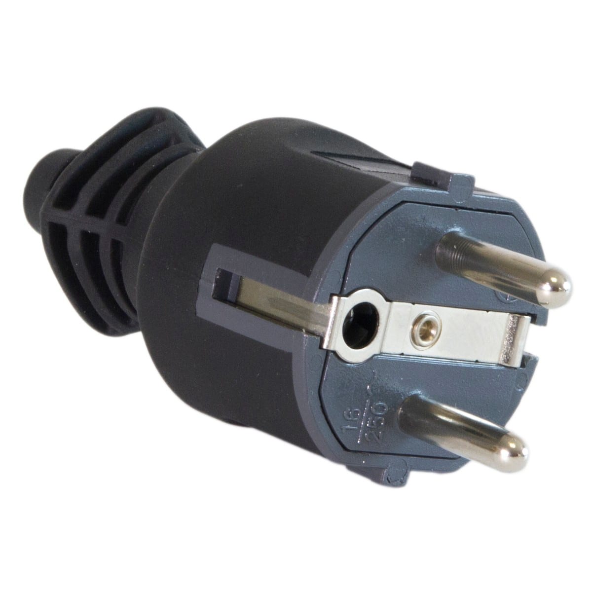 MASTER SRL - MST05090 Spina S31 Schuko 16A IP40 Nera in Gomma