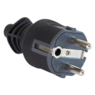 MASTER SRL - MST05090 SPINA S31 SCHUKO 16A IP40 NERA IN GOMMA