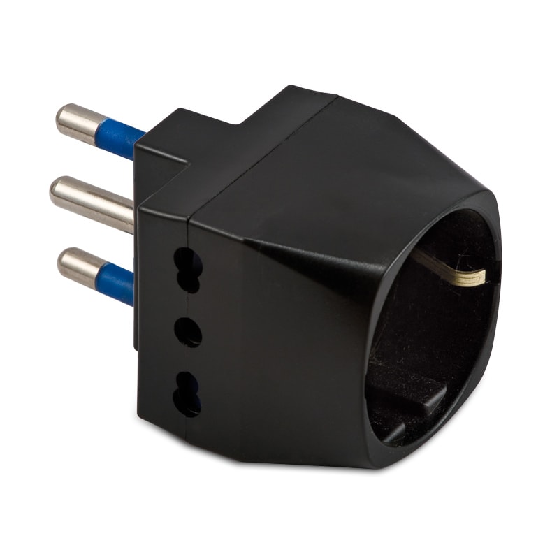MASTER SRL - MST05760 ADATT.TRIPLO-SCHUKO 16A 2P+T NERO