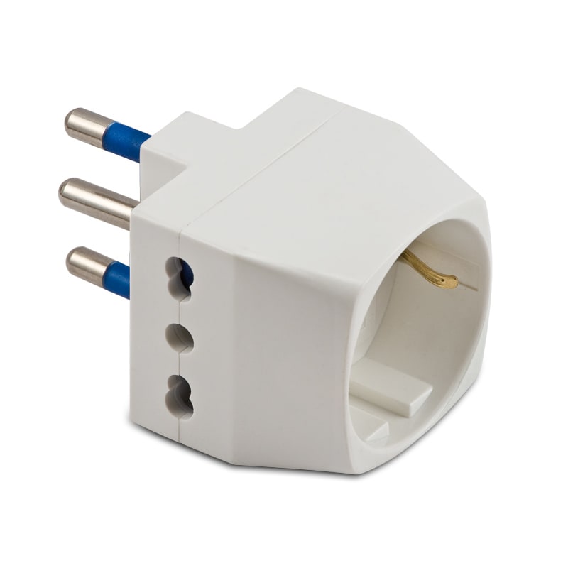 MASTER SRL - MST05761 ADATT.TRIPLO-SCHUKO 16A 2P+T BIANCO