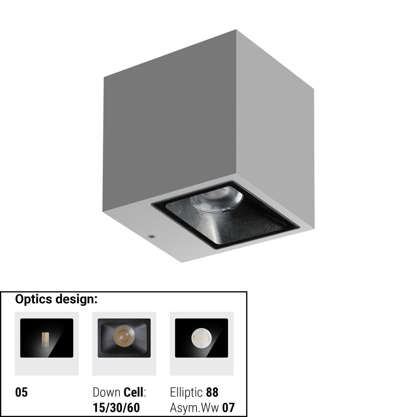 LINEA LIGHT (ILED) - ILD76586W60 CUBIT 16 1L MONO 8,7WAC ON/OFF GG