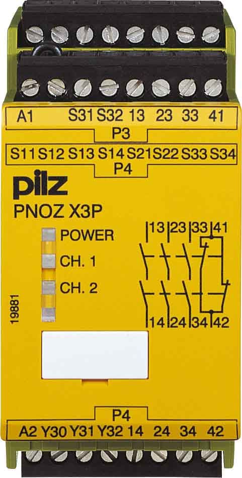 PILZ ITALIA SRL - PIZ787310 PNOZ X3P C 24AC/DC 3NA+1NC+1PNP
