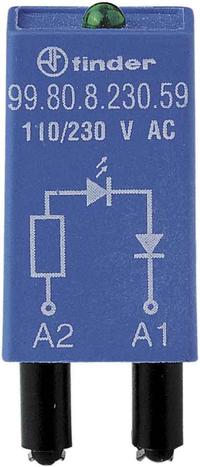 FINDER SPA - FIN9980023050 MOD. INDICATORE LED 110/240V AC/DC