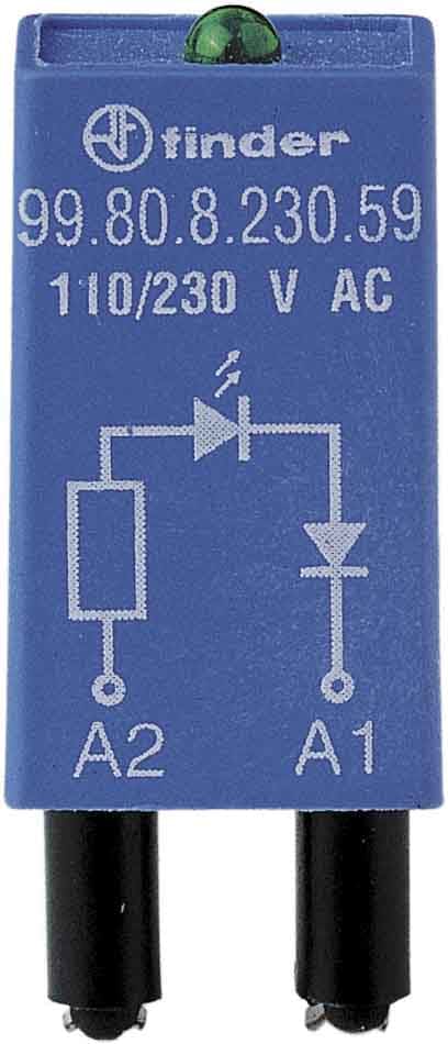 FINDER SPA - FIN9980023050 MOD. INDICATORE LED 110/240V AC/DC