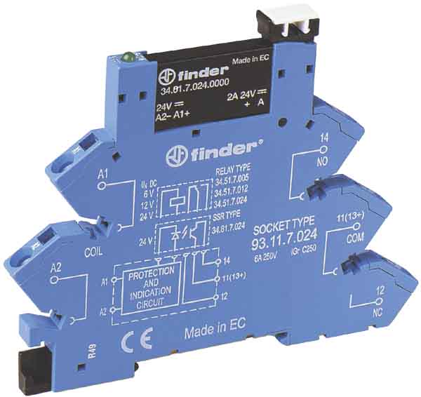 FINDER SPA - FIN389170609024 INTERFACCIA MODULARE SSR 1NO MORS.MOLLA