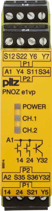 PILZ ITALIA SRL - PIZ784131 PNOZE1VP 10S C 24DC 1PNP(R)+1PNP(I)+1PNP