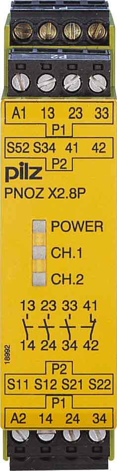 PILZ ITALIA SRL - PIZ787302 PNOZ X2.8P C 24..240AC/DC 3NA+1NC