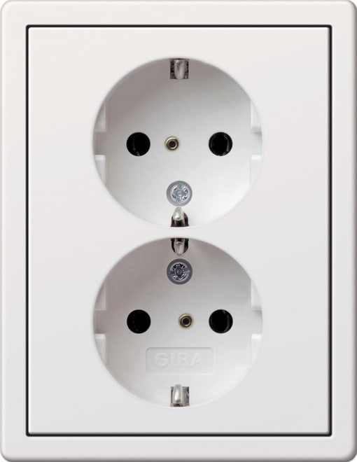 GIRA - GIR0780112 SCHUKO DOPPIA + PLACCA GIRA F100 BNC PUR