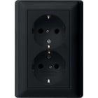GIRA - GGI0783005 DOP.SCHUKO SP + P.CPL. SYSTEM 55 NERO O