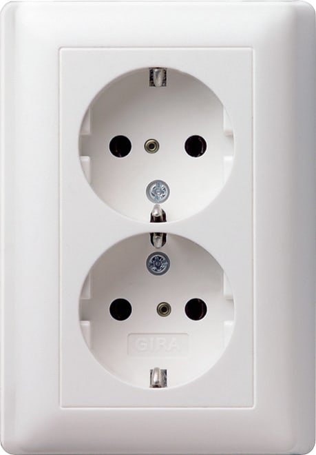 GIRA - GIR078303 DOP.SCHUKO SP + P.CPL. SYSTEM 55 BNC PUR