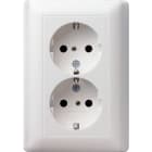 GIRA - GIR078303 DOP.SCHUKO SP + P.CPL. SYSTEM 55 BNC PUR