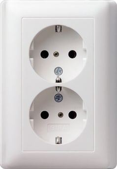 GIRA - GGI078303 DOP.SCHUKO SP + P.CPL. SYSTEM 55 BNC PUR
