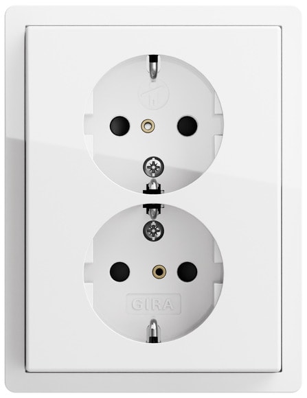GIRA - GGI0783112 SCHUKO DOPPIA SP + PLACCA GIRA F100 BNC