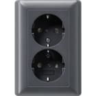 GIRA - GGI078328 PRESA DOP.SCHUKO SP + P.CPL.