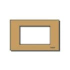 VIMAR SPA - VIW08657.BR PLACCA 3MSP ALLUM. SCATTO BRONZO