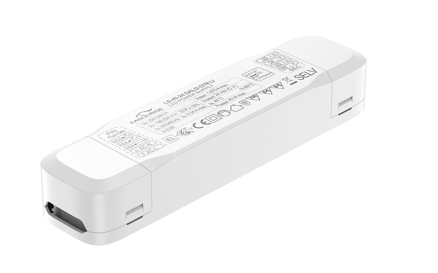 ELCOM SRL - EOW09357 DRIVER 24V 45W CLASSE II DALI2/PUSH IP20