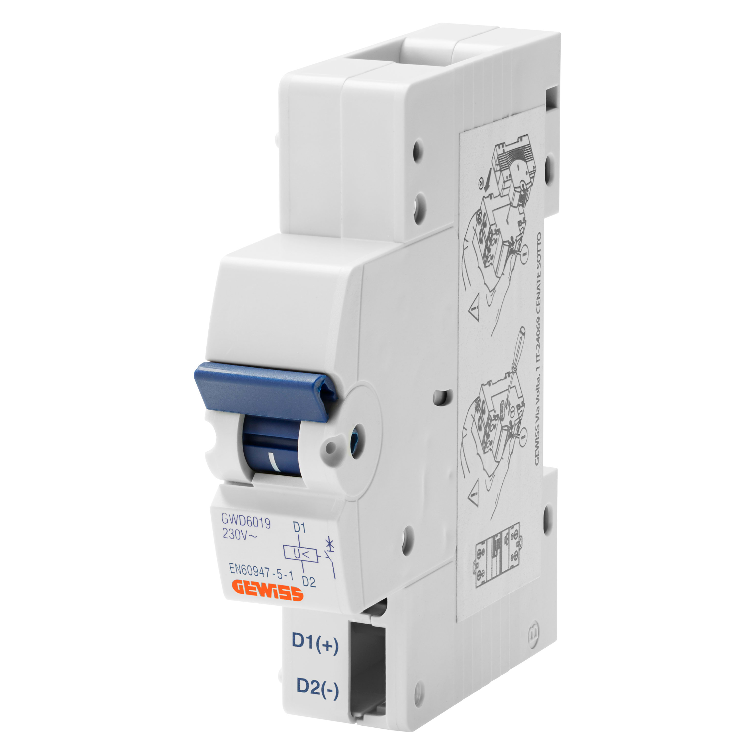 GEWISS - GEWGWD6021 SGANCIATORE DI MINIMA TENSIONE  - SEZIONATORE ACCESSORIABILE - 48V - 1 MODULO