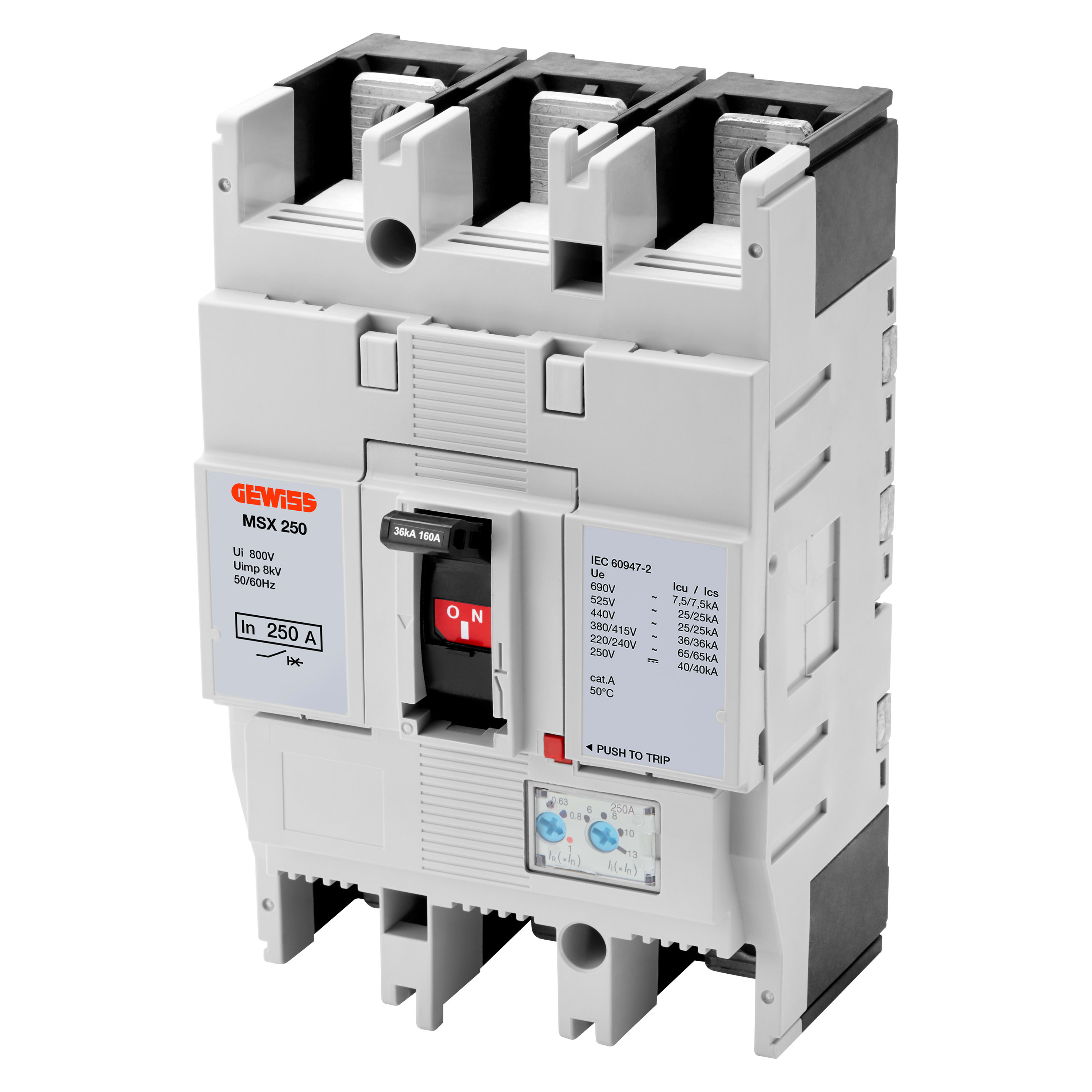GEWISS - GEWGWD9158 MSX 250 3P 250A 65KA TRMR TERM.FC
