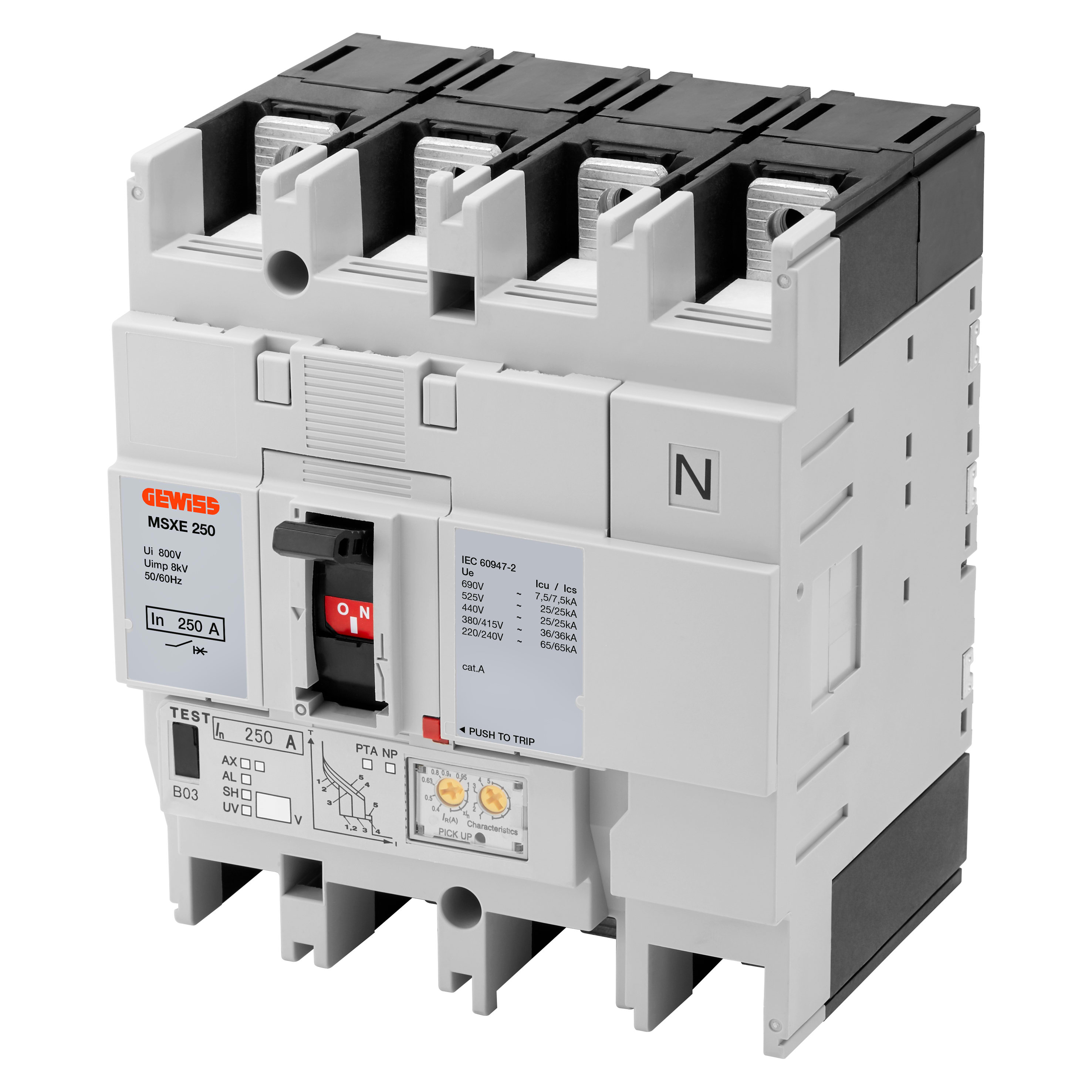 GEWISS - GEWGWD9522 MSXE 160 4P 40A 125KA LSI TERM.FC