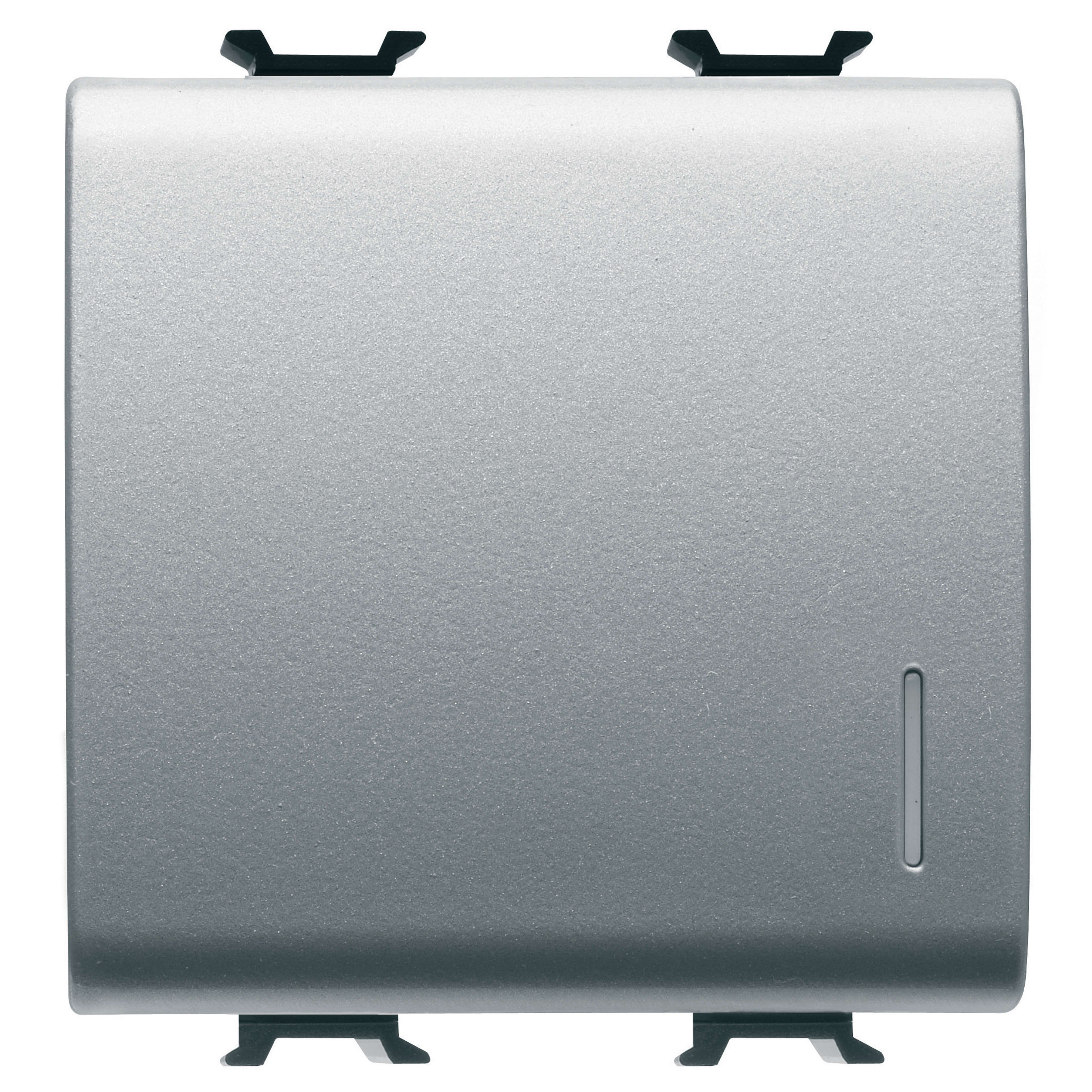 GEWISS - GEWGW14172F PULSANTE UNIPOLARE 250V ac - MORSETTI CABLAGGIO RAPIDO - NA 16A ILLUMINABILE - CON DIFFUSORE - 2 MODULI - TITANIO - CHORUSMART