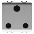 GEWISS - GEWGW14298 PRESA STANDARD INDIANO-SUDAFRICANO 250V ac - 2P+T 16A - 2 MODULI - TITANIO - CHORUSMART