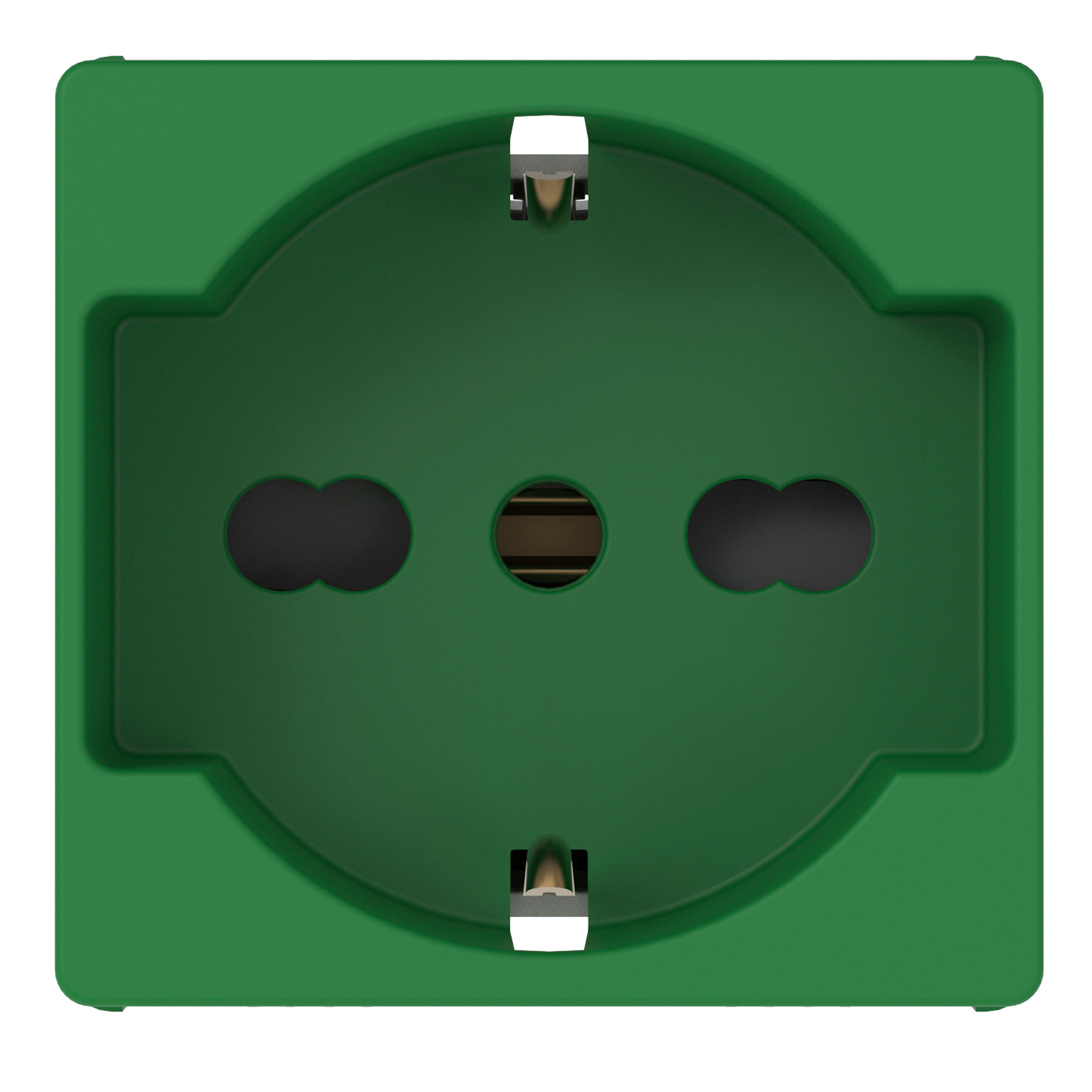 GEWISS - GEWGWC20282 PRESA 2P+T 10/16A STD IT/TED 2M VERDE