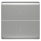 GEWISS - GEWGW14558S TASTO INTERCAMBIABILE PER COMANDI ASSIALI - CON 2 DIFFUSORI - 2 MODULI - TITANIO - CHORUSMART