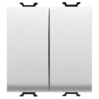 GEWISS - GEWGW15078F DOPPIO DEVIATORE 250V ac - MORSETTI CABLAGGIO RAPIDO - UNIPOLARE 16AX - TASTO NEUTRO - 2 MODULI - BIANCO SATINATO - CHORUSMART