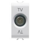 GEWISS - GEWGW15363 PRESA COASSIALE TV SCHERMATURA CLASSE A - CONNETTORE IEC MASCHIO 9,5mm - PASSANTE 10 dB - 1 MODULO - BIANCO SATINATO - CHORUSMART