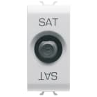 GEWISS - GEWGW15372 PRESA TV/SAT SCHERMATURA CLASSE A - CONNETTORE F FEMMINA - PASSANTE 5 dB - 1 MODULO - BIANCO SATINATO - CHORUSMART