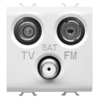 GEWISS - GEWGW15382 PRESA TV-FM-SAT - DIRETTA - 2 MODULI - BIANCO SATINATO - CHORUSMART