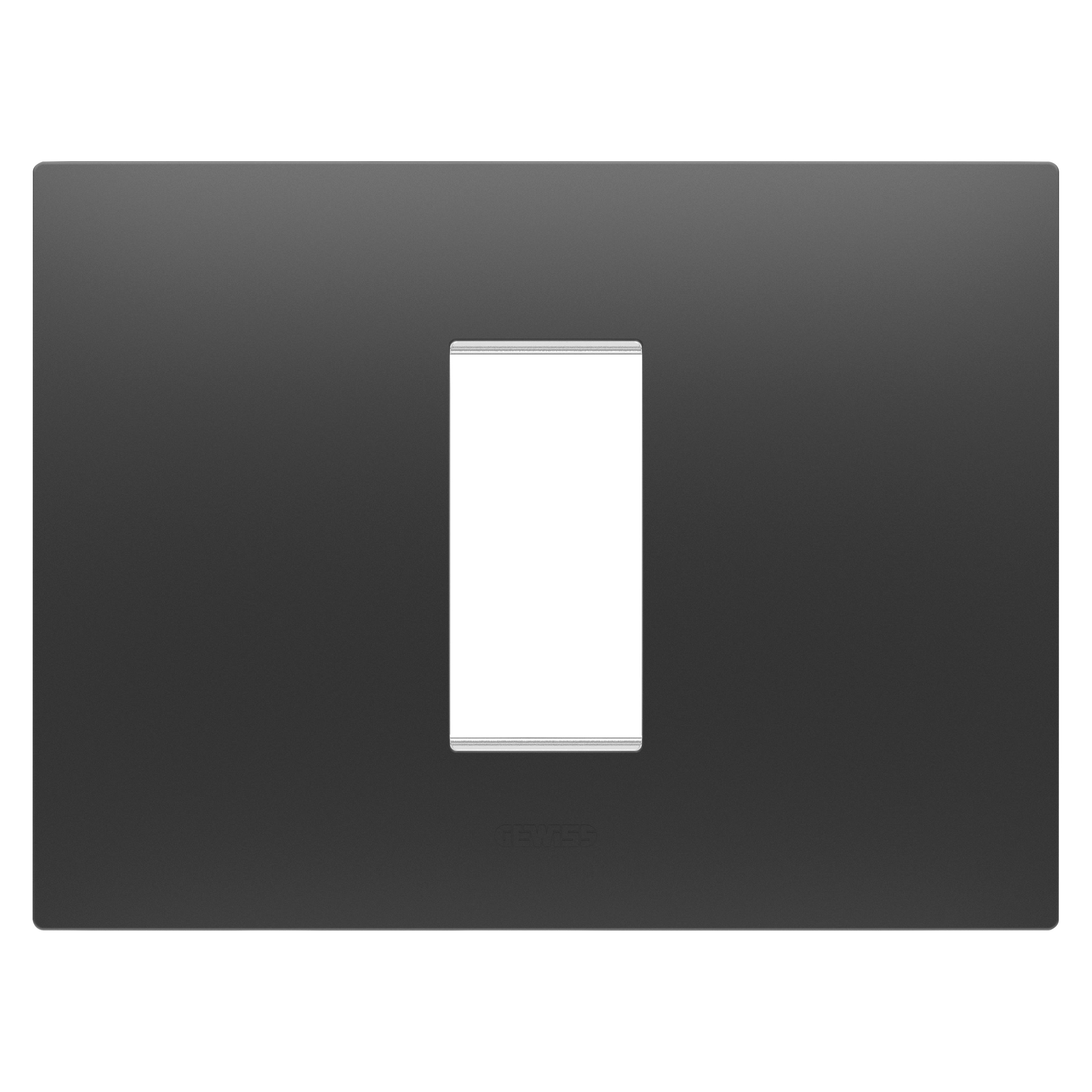 GEWISS - GEWGW16001DB PLACCA EGO 1M NERO SATINATO